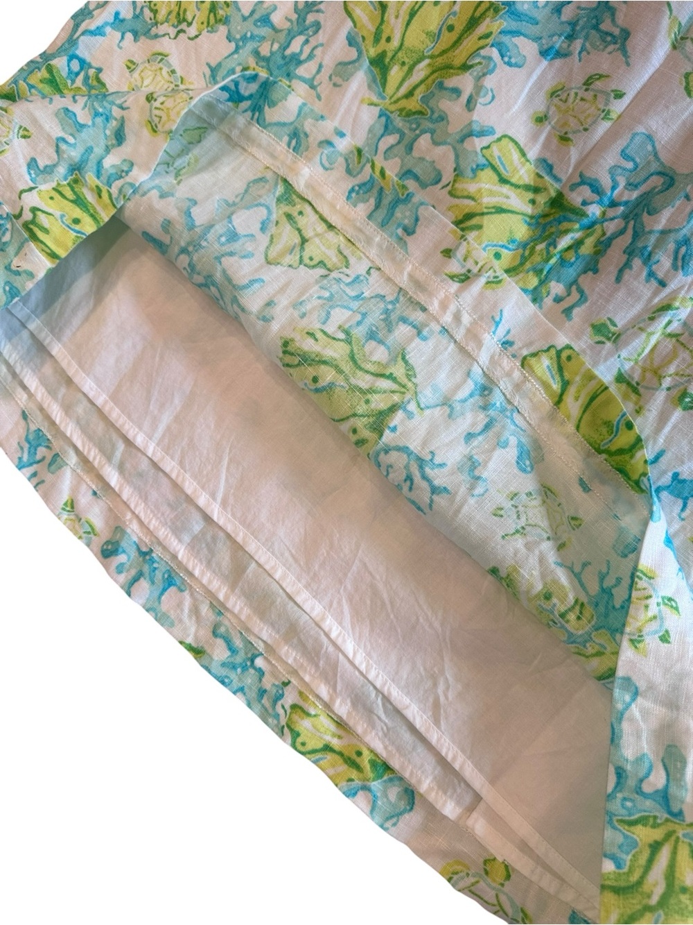 J.Jill J. Jill Ocean Turtle Reed Linen Shift Dress Size Small - Picture 6 of 8